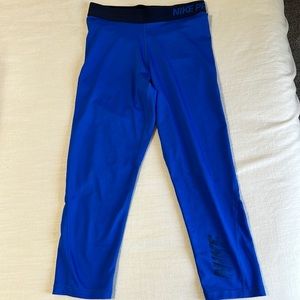 Blue Nike Dri-Fit woman’s leggings